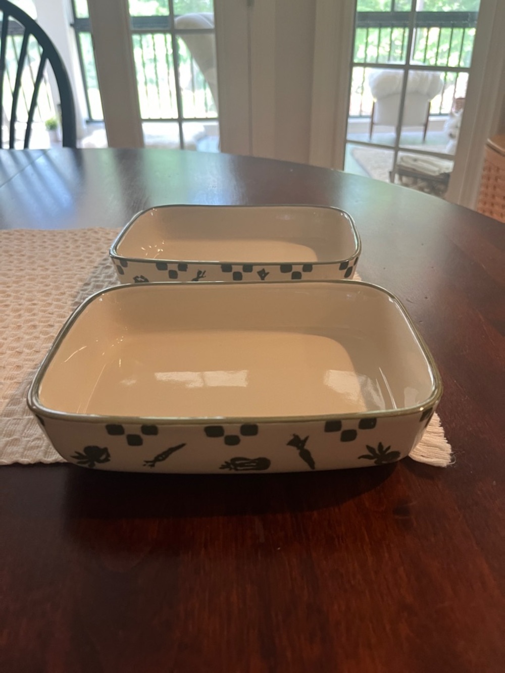 Stoneware Serving Dish bundle- Made in Portugal, Cream Finish